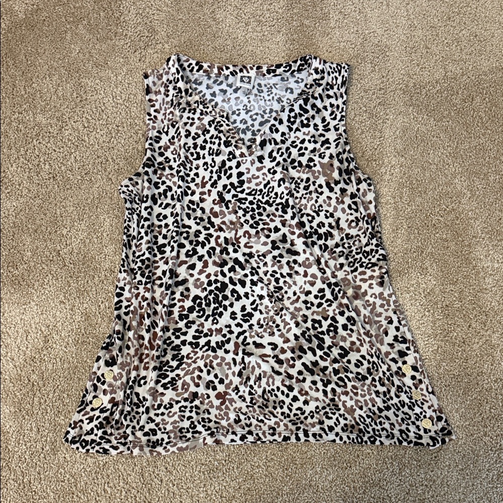 Anne Klein Leopard Print Tank Top